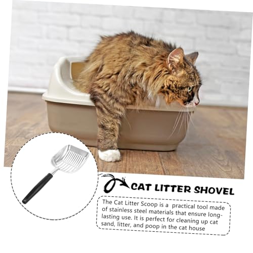 HANABASS Metall Katzenstreuschaufel mit Komfortablem Griff Langlebig und Formbeständig Effektives Reinigungstool für Katzenstreuarten Einfache Handhabung und Hygienische Nutzung für von HANABASS