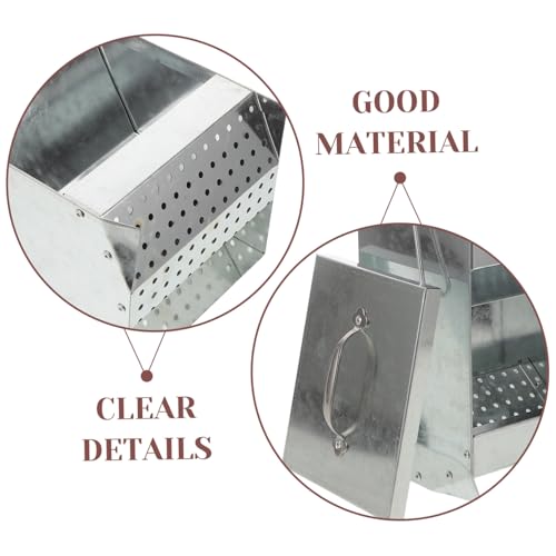 HANABASS Metall-futternapf mit Magnetischem Deckel und Doppelhaken Robuster Heufutterspender für Kaninchen Frettchen Geflügel und Kleine Tiere für Käfige und Hühnerställe von HANABASS