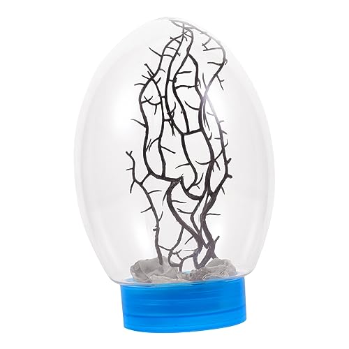 HANABASS Mini Aquarium Geschlossenes Ökosystem mit LED Beleuchtung Kleiner Desktop Fischtank für Garnelen und Aquarienpflanzen Nachhaltiges Nano Aquarium Wasserwechsel für Wohnzimmer und von HANABASS