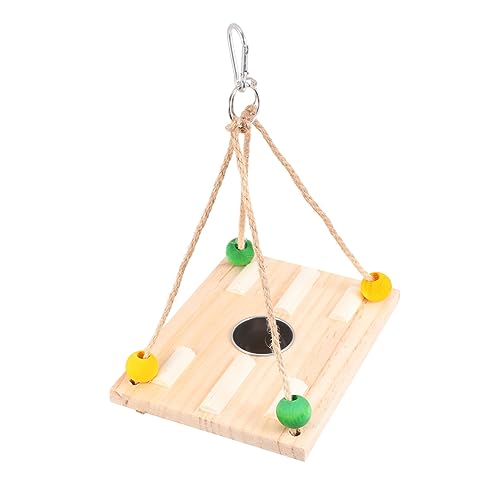 HANABASS Papagei Feeder Holz Papageien Fütterung Tasse Hängen Vögel Lebensmittel Container Papagei Schaukel Spielzeug von HANABASS