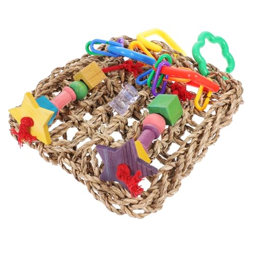 HANABASS Papageienkäfigspielzeug Vogelspielzeug für Papageien Vogelspielzeug für den Käfig Sittiche kleine Vogelkäfige für Sittiche Haken Papagei Stroh HANABASS Papageienkäfigspielzeug Vogelspielzeug für Papageien Vogelspielzeug für den Käfig Sittiche kleine Vogelkäfige für Sittiche Haken Papagei Stroh von HANABASS