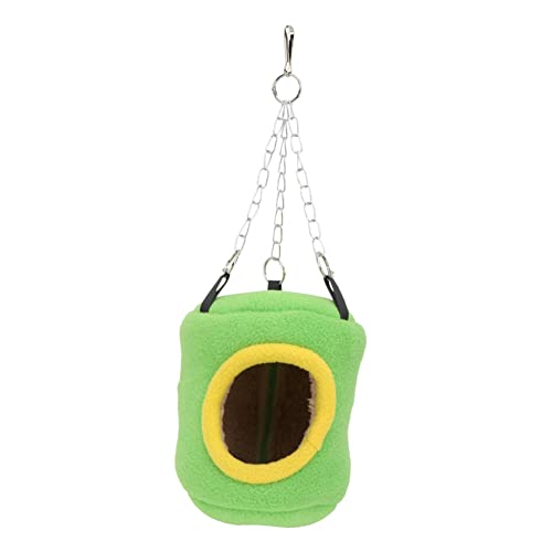 HANABASS Parrot Winter Nest Kleintier Schlafnest Warmes Eimerförmiges Haustierbett Kuschelnest für Kleine Vögel Käfigzubehör in Grün HANABASS Parrot Winter Nest Kleintier Schlafnest Warmes Eimerförmiges Haustierbett Kuschelnest für Kleine Vögel Käfigzubehör in Grün von HANABASS