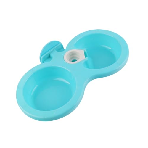 HANABASS Pet Double Bowl für Katzen und Hunde Hängender Futternapf für Wasser und Futter Blau S Praktisch und Sicher für Haustiere von HANABASS