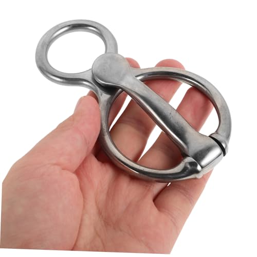 HANABASS Pferde Anbindering mit Schnellverschluss Sicheres Trainingszubehör für Stall und Anhänger Humaner Pferdehalter mit Augenschraube Rostfreier Pferdeblocker Ring Silberfarben HANABASS Pferde Anbindering mit Schnellverschluss Sicheres Trainingszubehör für Stall und Anhänger Humaner Pferdehalter mit Augenschraube Rostfreier Pferdeblocker Ring Silberfarben von HANABASS