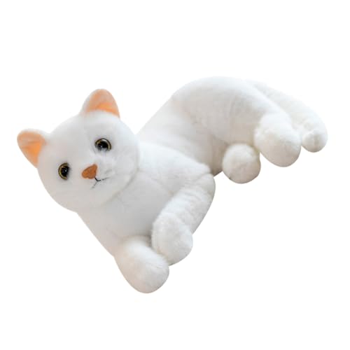 HANABASS Plüschspielzeugpuppe Kuscheltier-Plüschtiere Katze Stofftier tierisches Plüschtier Plüschtierspielzeug entzückende Stoffkatze Katzenspielzeug kleine Stoffkatze Weiß HANABASS Plüschspielzeugpuppe Kuscheltier-Plüschtiere Katze Stofftier tierisches Plüschtier Plüschtierspielzeug entzückende Stoffkatze Katzenspielzeug kleine Stoffkatze Weiß von HANABASS