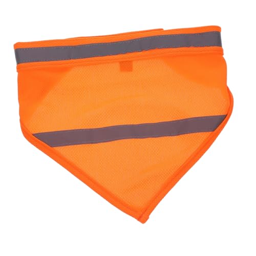 HANABASS Reflektierendes Haustierhalstuch Sicherheits Bandana Hundeschal für Leine Waschbar Schnell Trocknend Modisch Geeignet für Reisen und Sichtbarkeit bei Dunkelheit Orange von HANABASS