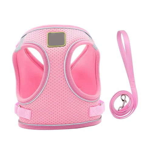 HANABASS Reflektierendes Hundegeschirr Brustgeschirr Verstellbar Atmungsaktiv Leichte Weste für Kleine Hunde Xs Sicher und Komfortabel für Outdoor von HANABASS