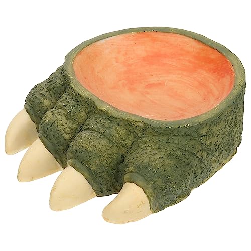 HANABASS Reptilien Futternapf mit Krallendesign Langlebige Terrarium Wasserschale für Echsen und Schlangen Sicheres Futter und Trinknapf Zubehör für Reptilienhaltung von HANABASS