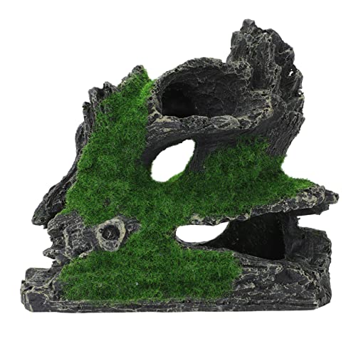 HANABASS Resin Aquarium Baumstumpf Fischversteck Langlebige Fischtank Dekoration Design Einfach zu Reinigen Passend für Verschiedene Aquariengrößen von HANABASS