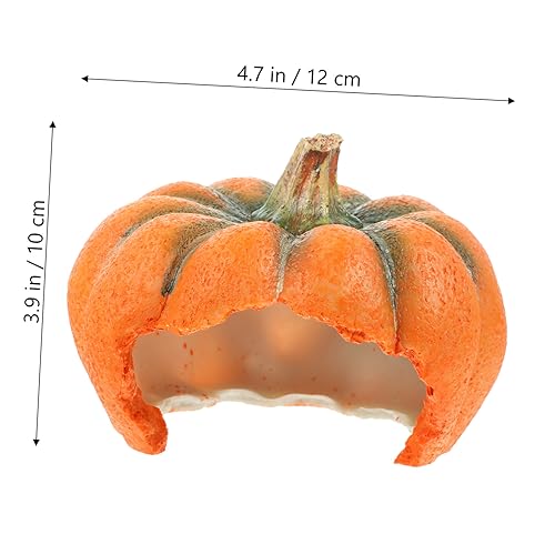 HANABASS Resin Kürbis Aquarium Dekoration Cartoon Form Fischversteck für Süßwasser Aquarium Harz Kunsthandwerk Wassersicher Spiel und Schutzort für Garnelen und Fische Desktop Ornament von HANABASS