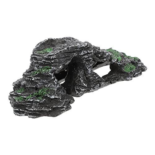 HANABASS Resin Schildkröten Sonnenplattform für Aquarium Kleine Reptilien Kletterhilfe Felslandschaft Dekoration Multifunktionale Basking Plattform für Schildkröten und Wasserlebewesen von HANABASS
