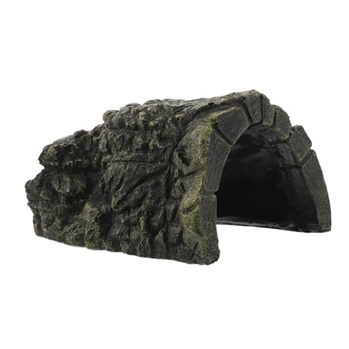 HANABASS Robuste Reptilien-höhle und Sonnenplattform aus Resin Multifunktionales Schildkrötenversteck und Aquariumdekoration Geeignet für Betta Garnelen kleine Eidechsen Frösche Spinnen und von HANABASS