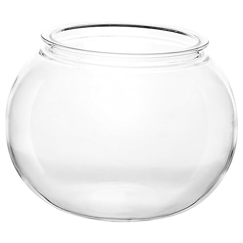 HANABASS Runder Kunststoff Fischtank Transparentes Aquarium für Dekoration und Fischzucht DIY Miniatur Wassergarten Geeignet für Goldfische Garnelen Schildkröten Durchmesser von HANABASS