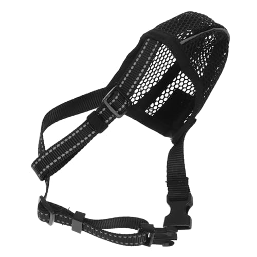 HANABASS Schnauze Züchten Kaumaulkörbe Für Hunde Kauer Haustier Human Dackel Atmungsaktiv Abdeckung Hundebiss Hundedecke Sanft Maulkorb Für Hunde Eckzahn Einstellbar Masken Polyester von HANABASS