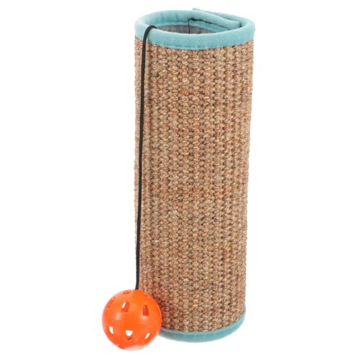 HANABASS Sisal Katzenkratzroller mit Glockenball Langlebiges Katzenspielzeug Modisches Kratzbrett Schützt Möbel Geeignet für Wohnungskatzen und Kätzchen Interaktives Kratzvergnügen von HANABASS