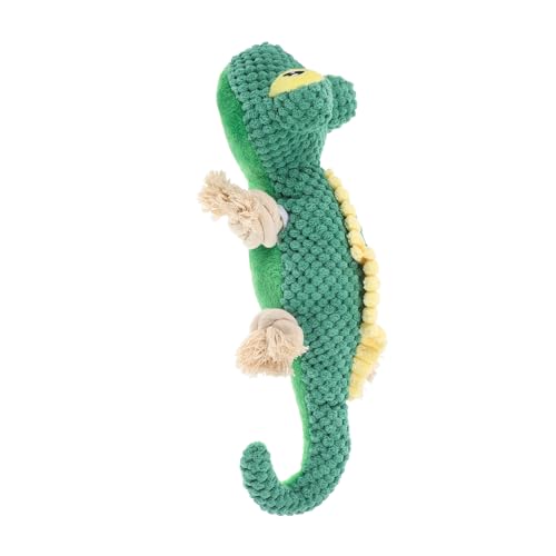 HANABASS Squeaky Hundespielzeug Kauspielzeug Plüsch Chameleon für Kleine Mittlere und Große Hunde Langlebig Zahnreinigend Interaktives Quietschspielzeug zur Beschäftigung und Zahnpflege von HANABASS