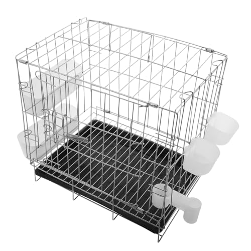 HANABASS Taubenkäfig Geflügelhabitatbedarf Zuchtkäfig Mit Tablett Vogelzuchtnest Vogelzuchtkäfig Tauben Hängefütterer Geflügeltransportbox Käfig Für Vögel Edelstahl von HANABASS