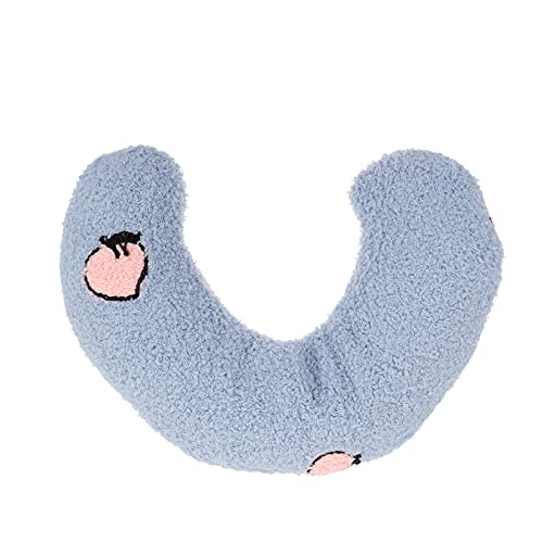 HANABASS U Förmiges Haustierkissen für Katzen und Hunde Ergonomisches Nackenkissen für Tiefen Schlaf Bequem und Waschbar für Mittlere Haustiere Blau von HANABASS
