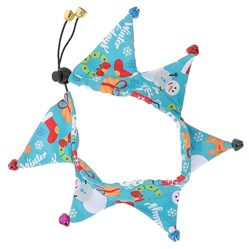 HANABASS Verstellbares Katzenhalsband mit Glocke Langlebiges Haustierhalstuch für Weihnachten Party Kostüm Blaues Weihnachtsmuster mit Schneemann und Weihnachtsmann HANABASS Verstellbares Katzenhalsband mit Glocke Langlebiges Haustierhalstuch für Weihnachten Party Kostüm Blaues Weihnachtsmuster mit Schneemann und Weihnachtsmann von HANABASS