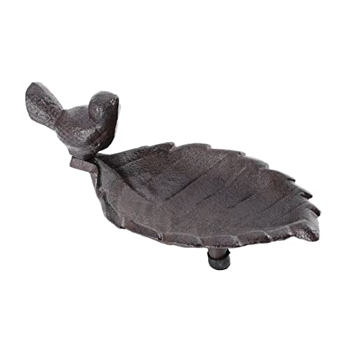 HANABASS Vogel Futterstation aus Eisen Dekorativer Vogelfutterspender für Garten Multifunktionale Futter und Dekorationsschale Langlebig und Leicht zu Reinigen für Garten und Außenbereiche von HANABASS