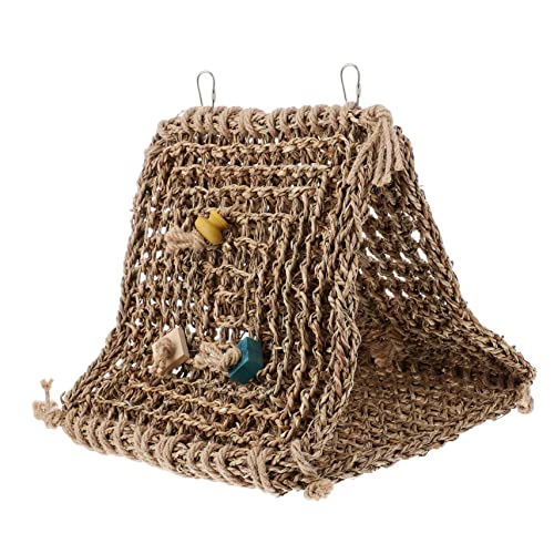 HANABASS Vogel Hängematte aus Rattan Haustier Vogel Nest für Papageien Rustikales Schlafbett Atmungsaktiv für Vogelkäfige Gemütlicher Rückzugsort HANABASS Vogel Hängematte aus Rattan Haustier Vogel Nest für Papageien Rustikales Schlafbett Atmungsaktiv für Vogelkäfige Gemütlicher Rückzugsort von HANABASS