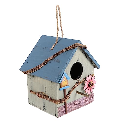HANABASS Vogelhäuschen Papageien-futterhaus Dekoratives Hängendes Vogelhäuschen Dekoration Für Den Außenbereich Garten Terrasse Holzvogelnest HANABASS Vogelhäuschen Papageien-futterhaus Dekoratives Hängendes Vogelhäuschen Dekoration Für Den Außenbereich Garten Terrasse Holzvogelnest von HANABASS