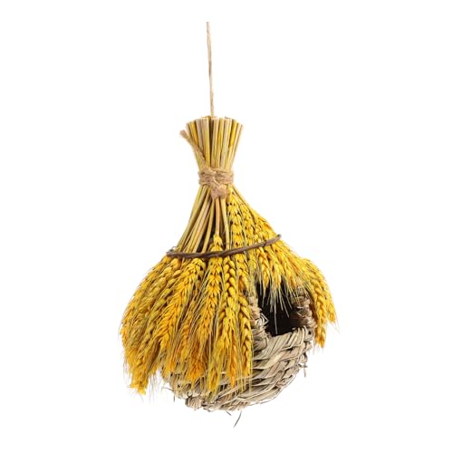HANABASS Vogelnest-Anhänger Vogelhaus für draußen Vogelhaus aus Stroh Vogel mit Eierdekor Outdoor-Ornamente Vogelschmuck Hängende Vogelnest-Dekoration handgewebte Vogelhütte Vogelnest HANABASS Vogelnest-Anhänger Vogelhaus für draußen Vogelhaus aus Stroh Vogel mit Eierdekor Outdoor-Ornamente Vogelschmuck Hängende Vogelnest-Dekoration handgewebte Vogelhütte Vogelnest von HANABASS