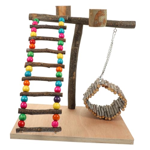 HANABASS Vogelspielplatz aus Hochwertigem Stabile Papageien Sitzstange Kreatives Kauspielzeug für Wellensittiche und Kleine Vögel Sicherer Trainingsstand für Haustierinteraktion HANABASS Vogelspielplatz aus Hochwertigem Stabile Papageien Sitzstange Kreatives Kauspielzeug für Wellensittiche und Kleine Vögel Sicherer Trainingsstand für Haustierinteraktion von HANABASS