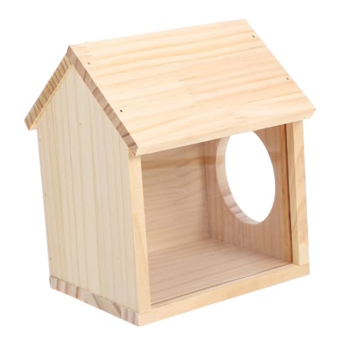 HANABASS Wasserfütterungsplattform Kleintier Aktivitätsspielplatz Hamsterversteck Hamsterspielplatz Holz Hamsterhaus Hamsterkletterspielzeug Kleintierversteck Kleiner Hamsterkäfig Aus Holz von HANABASS
