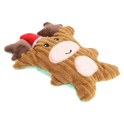 HANABASS Weihnachtliches Hundespielzeug aus Strapazierfähigem Baumwollstoff mit Quietscher Langlebiges Kauspielzeug für Welpen und Hunde Fördert Spielerische Zahnpflege und Interaktion von HANABASS