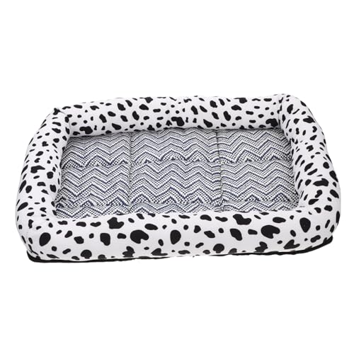 HANABASS Kühlende Hundematte Für Sommer Selbstkühlend rutschfest Für Kleine Hunde Und Katzen Für Sofa Auto Oder Boden EIS-Silk Kuhmuster von HANABASS