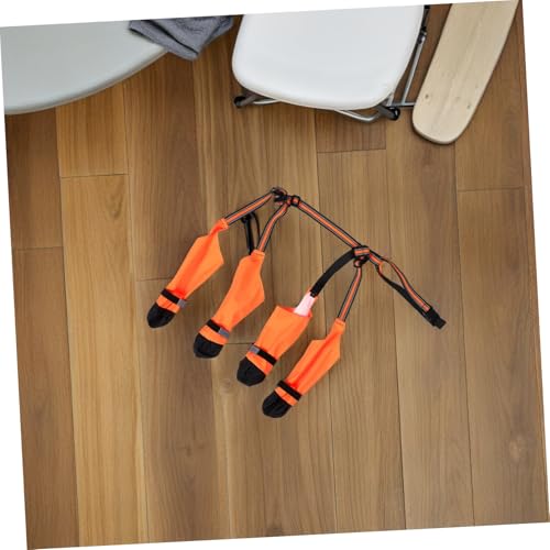 HANABASS wasserdichte Hundeschuhe für Kleine Hunde mit Rutschfester Sohle Weichem Innenfutter und Befestigung Robuste Pfotenschutz für Regen und Outdoor Aktivitäten von HANABASS