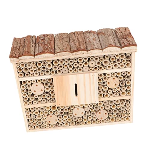 HANABASS Holz Garten Hütte Ornament Hütte Unterschlupf Schmetterlinge Marienkäfer von HANABASS