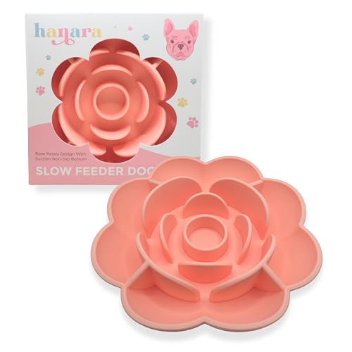 Hanara Silikon-Hundenäpfe und Leckmatte mit Saugboden, Rosenblüten-Design, fördert eine bessere Verdauung, verhindert Ersticken, spülmaschinenfest, tolle Größe für alle Rassen, Pfirsichbeige Hanara Silikon-Hundenäpfe und Leckmatte mit Saugboden, Rosenblüten-Design, fördert eine bessere Verdauung, verhindert Ersticken, spülmaschinenfest, tolle Größe für alle Rassen, Pfirsichbeige von HANARA
