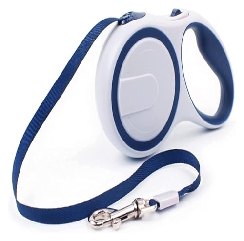 Ausziehbare Hundeleine – Leine for Große Und Kleine Hunde Bis 20 Kg – Ausziehbare Flache Leine for Katzen Und Welpen – 3 M Größen Erhältlich (Color : Blue, Size : 3m) von HANFEN