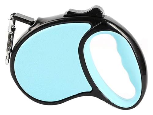 Ausziehbare Leine for Kleine Bis Mittelgroße Hunde, 11,5 Fuß Mit Rutschfestem Griff, Nylonseil for Mittelgroße Hunde (Color : Light Blue, Size : 5m) von HANFEN