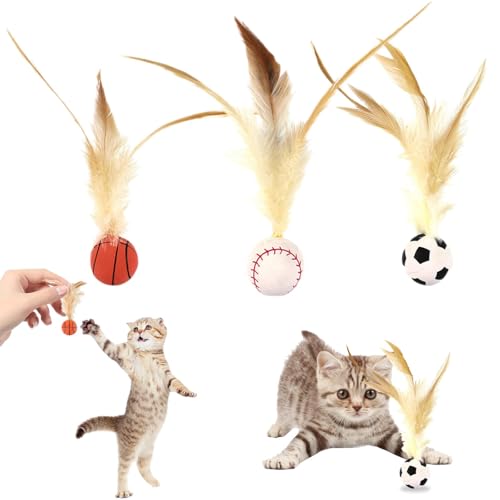 HANGGON 3 Stück Hüpfender Katzenball mit Feder,Interaktives Federballspielzeug für Wohnungskatzen,2025 Neuestes Cat Bouncy Ball with Feather,Spielen für drinnen und draußen,interaktive Katzenbälle. HANGGON 3 Stück Hüpfender Katzenball mit Feder,Interaktives Federballspielzeug für Wohnungskatzen,2025 Neuestes Cat Bouncy Ball with Feather,Spielen für drinnen und draußen,interaktive Katzenbälle. von HANGGON