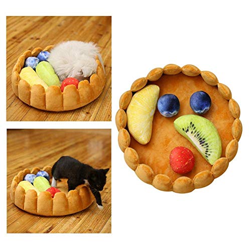 HANHAN Donut süßes Katzenbett für kleine Hunde, Haustiernest, warm, weich, kuschelig, gemütlich, Zwinger, Früchte, Kissen, beruhigendes Sofa, Anti-Angst, Schlafsack, Plüsch, waschbar für Welpen HANHAN Donut süßes Katzenbett für kleine Hunde, Haustiernest, warm, weich, kuschelig, gemütlich, Zwinger, Früchte, Kissen, beruhigendes Sofa, Anti-Angst, Schlafsack, Plüsch, waschbar für Welpen von HANHAN
