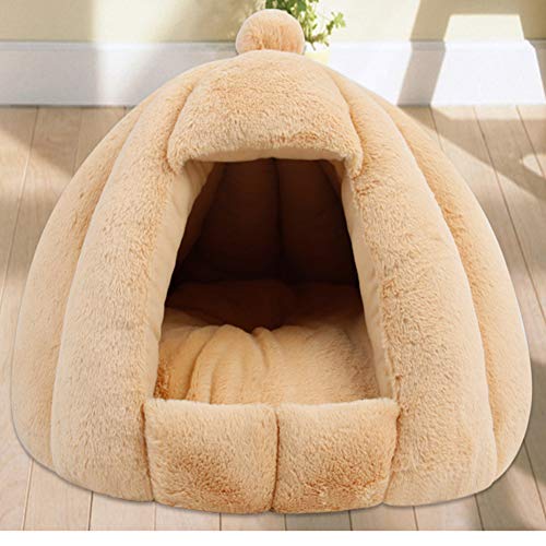 HANHAN Hundehöhle mit Donut-Design, für kleine und mittelgroße Katzen, beruhigend, Anti-Angst-Kaukissen, orthopädische Matratze, waschbar von HANHAN