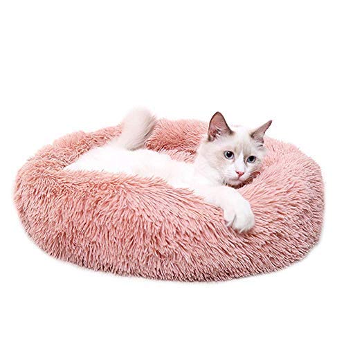 Hanhan Marshmallow beruhigendes Haustier-/Katzenbett für Welpen, bequeme Matten für große, mittelgroße und kleine Hunde, 70 cm, Grau von HANHAN