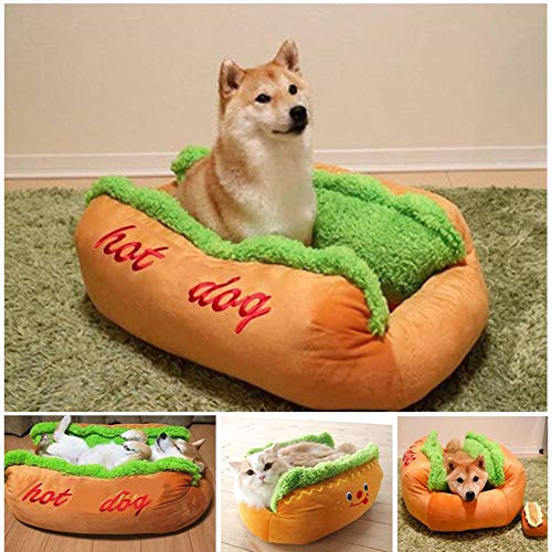 Orthopädisches Hunde-/Katzenbett in Donut-Form, aus Korbgeflecht, personalisierbar, mittelgroß, beruhigend von HANHAN