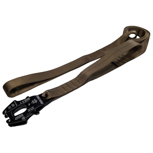 Strapazierfähige Hundeleine mit doppeltem Griff, taktische Hundeleine mit Schnellverschluss, Froschclip, Kojotenbraun, 1,2 m von HANKS SURPLUS