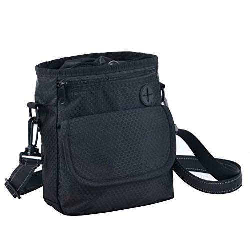 HANWELL Futterbeutel für Hunde Leckerlies, Hundeleckerlitasche mit Poop Spender-Verstellbarer Taillen/Schulterriemen, Mehrfachtaschen für Tragende Hunde Kibble und Spielzeug (Schwarz, Fußballmuster) HANWELL Futterbeutel für Hunde Leckerlies, Hundeleckerlitasche mit Poop Spender-Verstellbarer Taillen/Schulterriemen, Mehrfachtaschen für Tragende Hunde Kibble und Spielzeug (Schwarz, Fußballmuster) von HANWELL