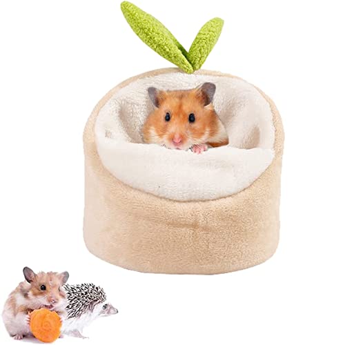 HAONIU Kleintierbett, weiches Hamsterhausbett, kleine Tiere, Hängematte, Hamsternest, Haustierkäfig, Zubehör für kleine Haustiere, Igel, Meerschweinchen, Schlafen, Spielen (Khaki) von HAONIU