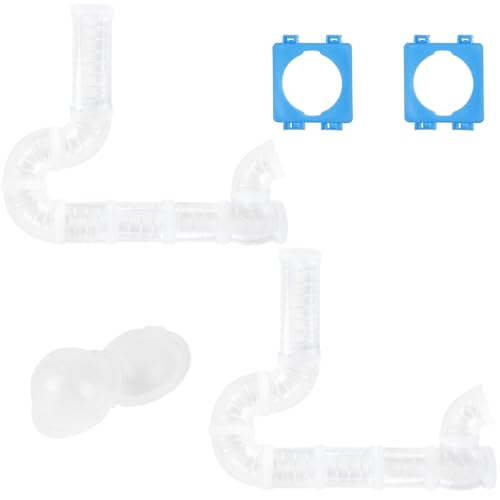 2 Hamster Tubes Kits, DIY Hamster Tunnel Adventure Externes Rohr, Transparente Verbindungsschiene Rattenspielzeug Hamsterkäfig Zubehör für Hamster Maus Kleintiere Sport Erweitern Sie den Raum von HAOTIAN-X