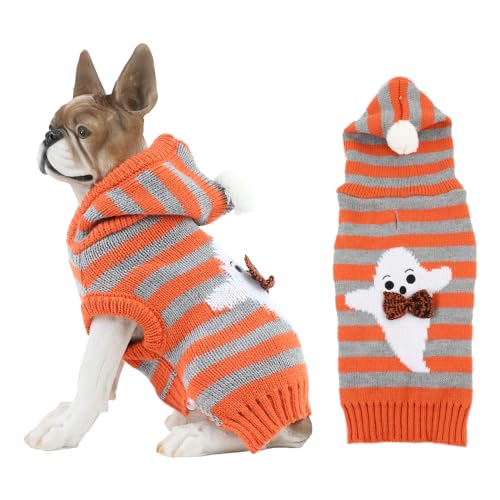 HAPEE Halloween-Hundepullover, Kürbis-Geisterkleidung für Hunde und Katzen von HAPEE