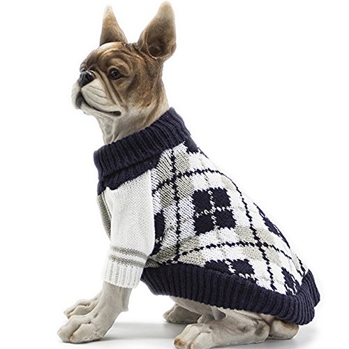 HAPEE Hundepullover mit Rautenmuster für Katzen und Hunde, Hundezubehör, Hundebekleidung, Haustier-Sweatshirt von HAPEE