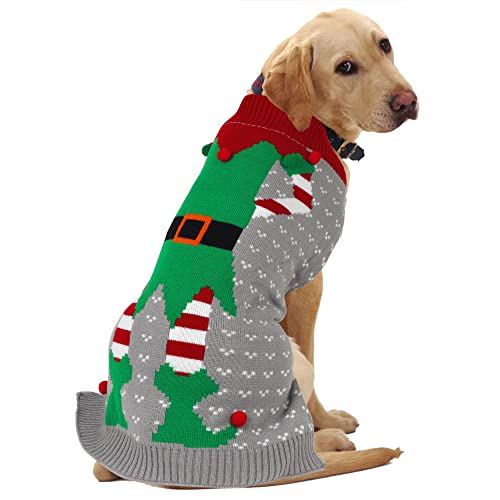 HAPEE Übergroßer Weihnachtspullover für große Hunde, Weihnachtsmann-Haustierkleidung, Weihnachts-Hundezubehör, Hundebekleidung, hässlicher Weihnachtspullover von HAPEE