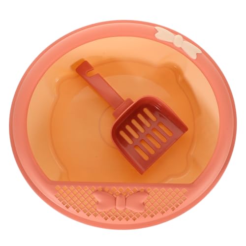HAPINARY Haustiertoilette Katzentoilette mit Deckel runde Katzentoilette rosa Katzentoilette für Katzen einfache Reinigung HAPINARY Haustiertoilette Katzentoilette mit Deckel runde Katzentoilette rosa Katzentoilette für Katzen einfache Reinigung von HAPINARY