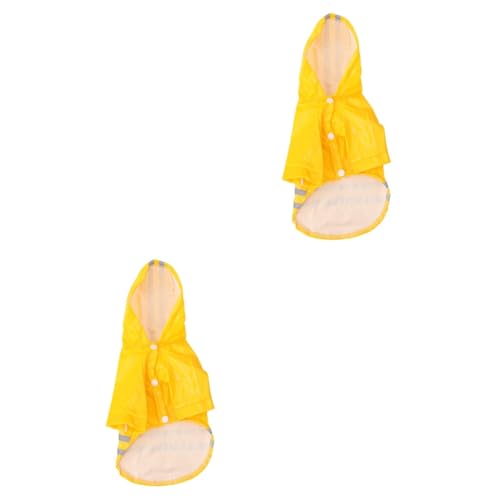 HAPINARY 2stücke Fashion Pet Regenmantel Für Hunde wasserdichte Reflektierende Hunderegenjacke Mit Kapuze Rot Leichte Stylische Regenbekleidung Für Haustiere Bei Nassem Wetter von HAPINARY